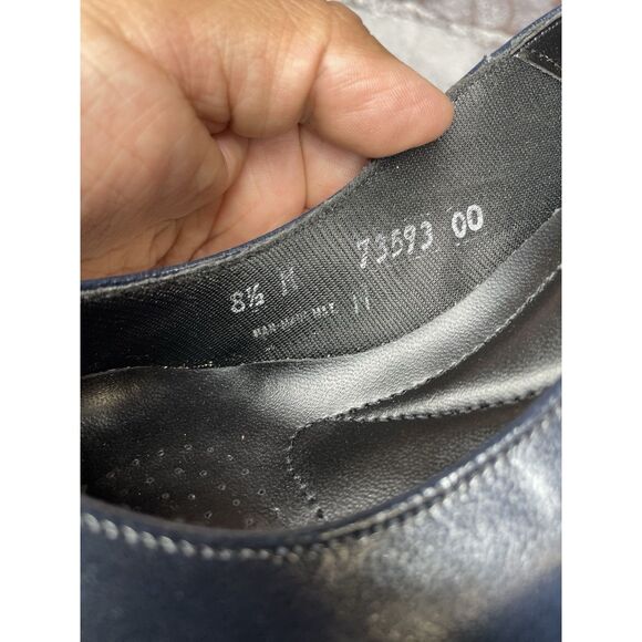 Hush Puppies Navy Blue Leather Pointed Toe Ankle Strap Heels Women 8.5M US/39EU - Picture 8 of 16